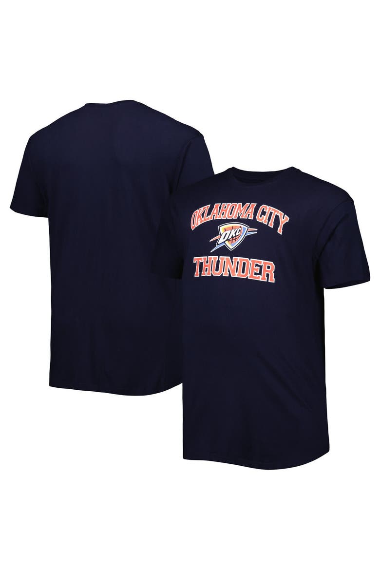 Men's Navy Oklahoma City Thunder Big & Tall Heart & Soul T-Shirt, Main, color, Navy