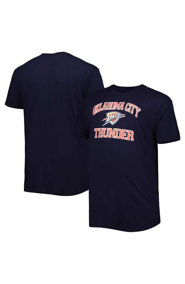 PROFILE Men's Navy Oklahoma City Thunder Big & Tall Heart & Soul T-Shirt, Main, color, 