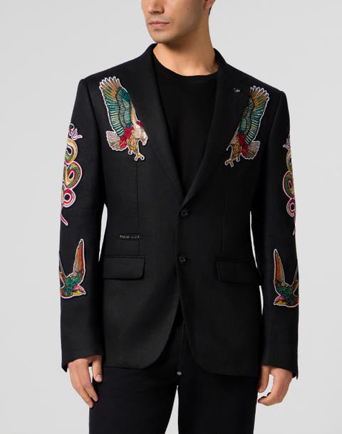 Gigolo Fit Blazer Tattoo Embroidery Men