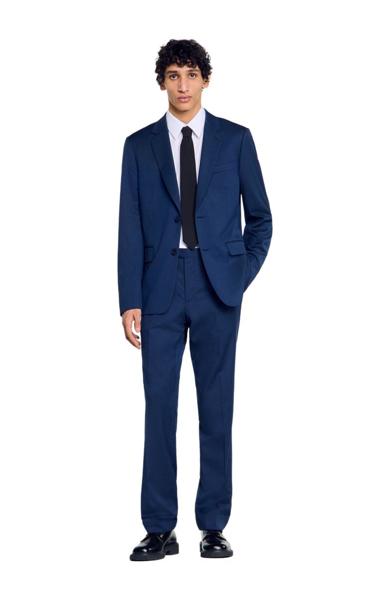 SANDRO Wool suit jacket, Alternate, color, 