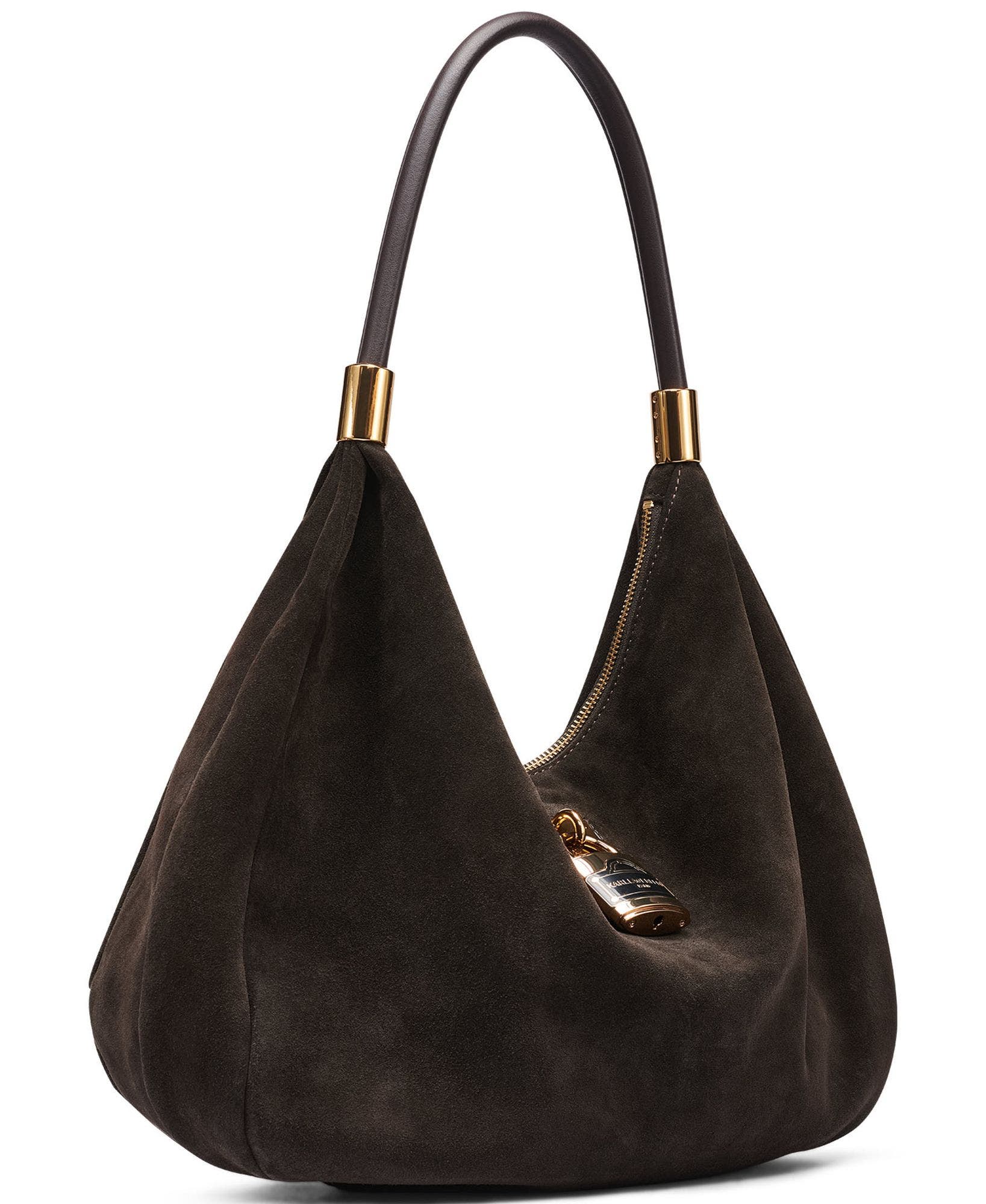 Maelynn Suede Hobo Bag, Alternate, color, Fudge