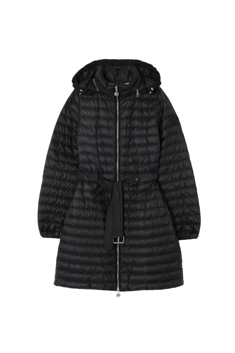 Nylon Amberley Puffer Coat, Alternate, color, Black
