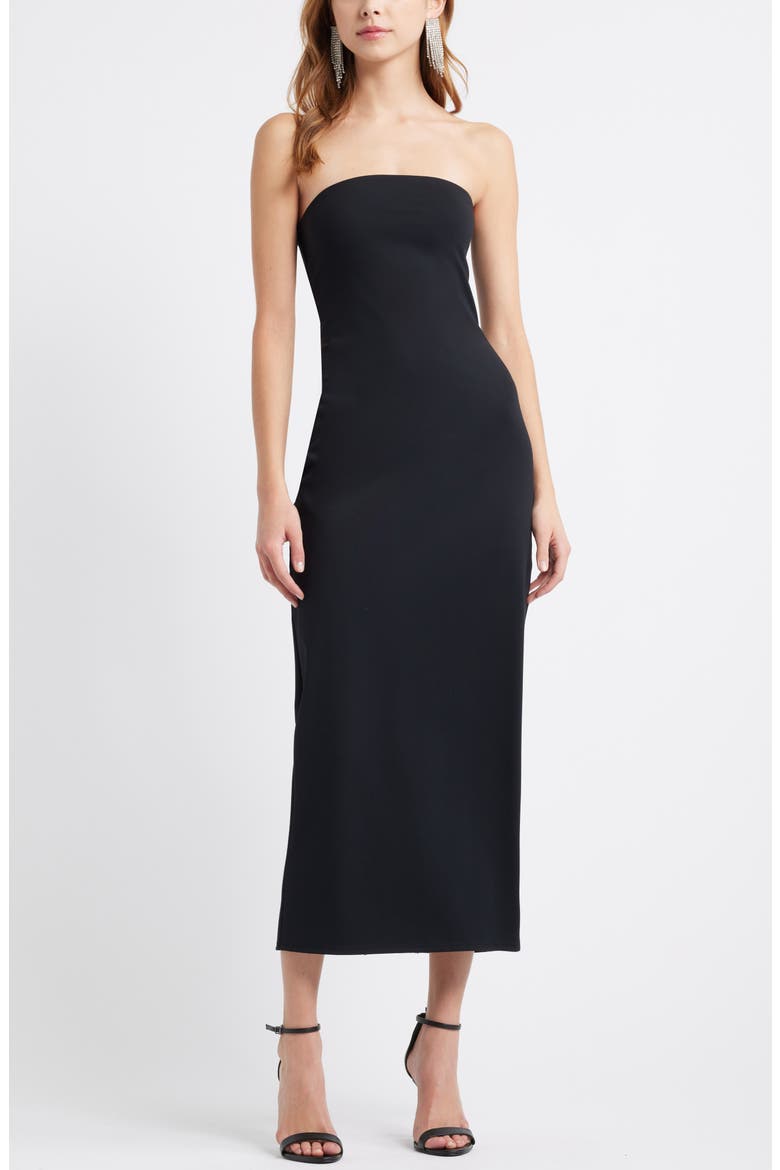 Strapless Dress, Main, color, BLACK