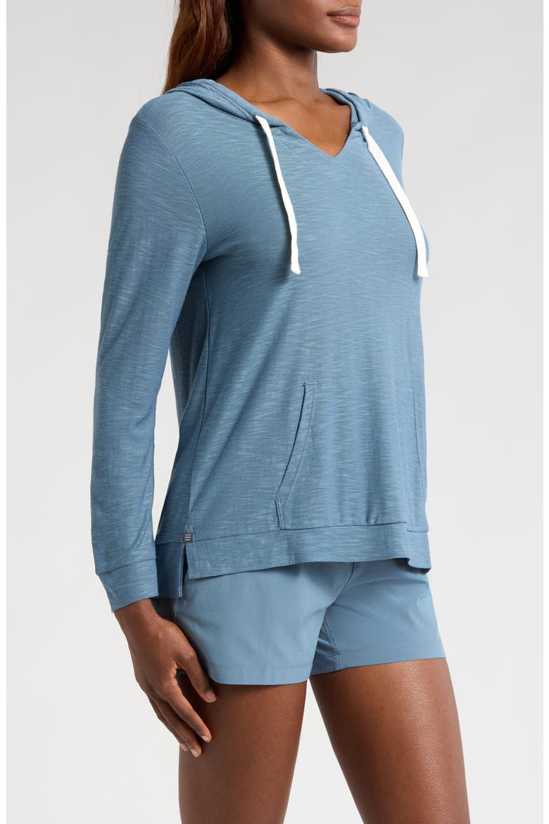 Oversize Slub Hoodie, Alternate, color, PACIFIC BLUE