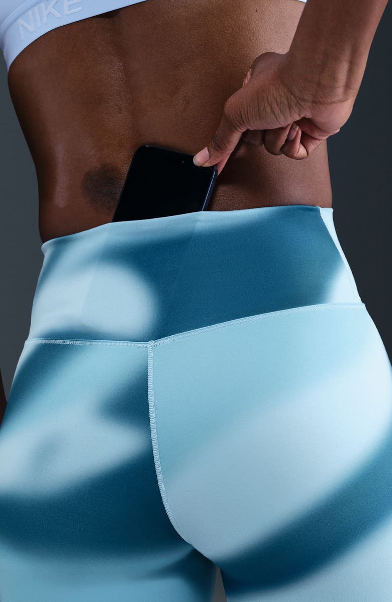 Nike One Dri-FIT High Waist 7/8 Leggings, Alternate, color, Armory Blue/ Celestine Blue