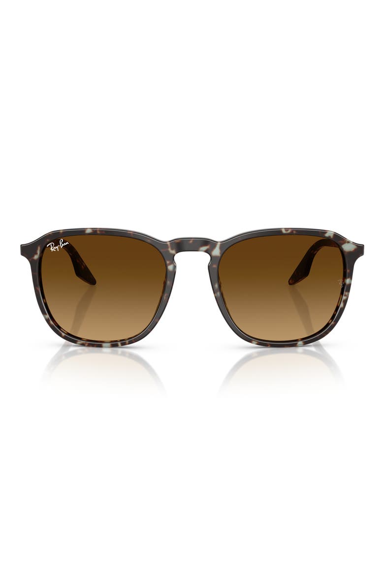 52mm Square Gradient Sunglasses, Main, color, BROWN
