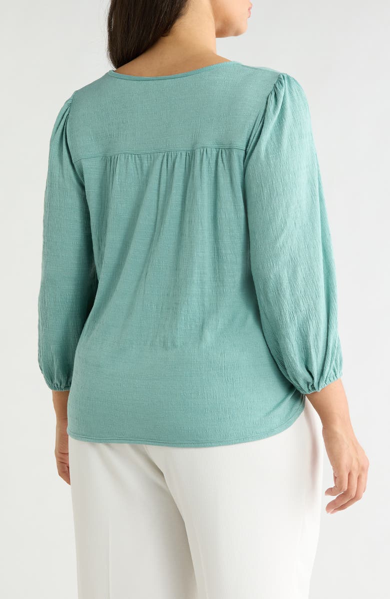 MAX STUDIO V-Neck Balloon Sleeve Top, Alternate, color, Laguna-Laguna