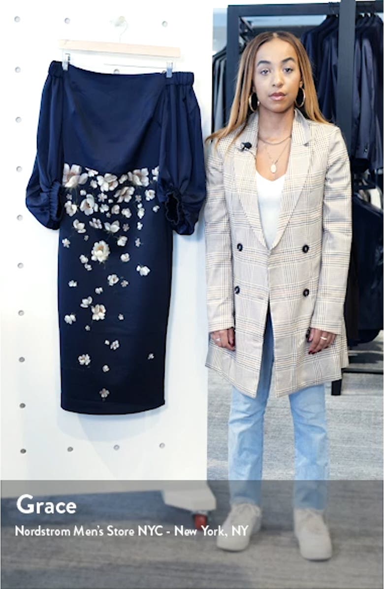 Pearl Floral Off the Shoulder Midi Dress, sales video thumbnail