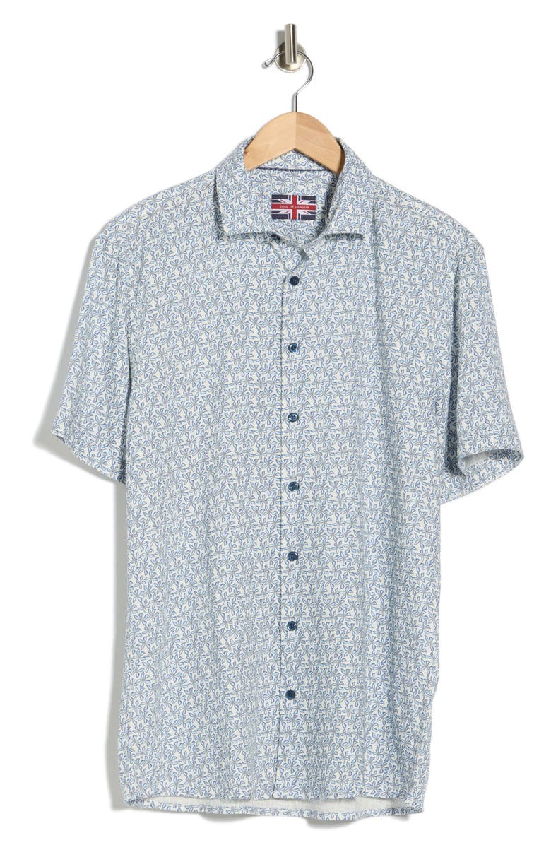 SOUL OF LONDON Short Sleeve Sport Shirt, Main, color, Blue / Bleu