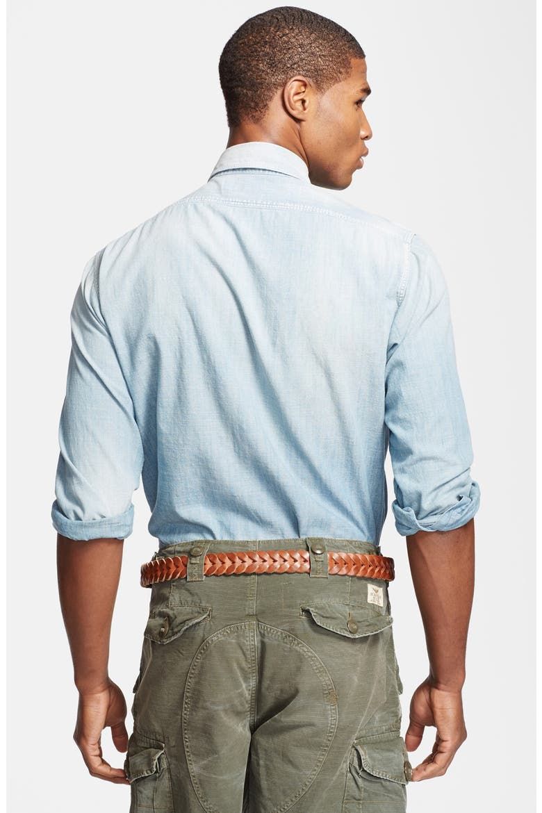 Classic Fit Chambray Sport Shirt, Alternate, color, LIGHT CHAMBRAY