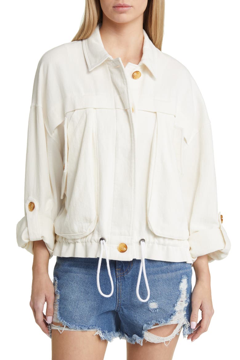Cotton & Linen Utility Jacket, Alternate, color, GREAT CATCH