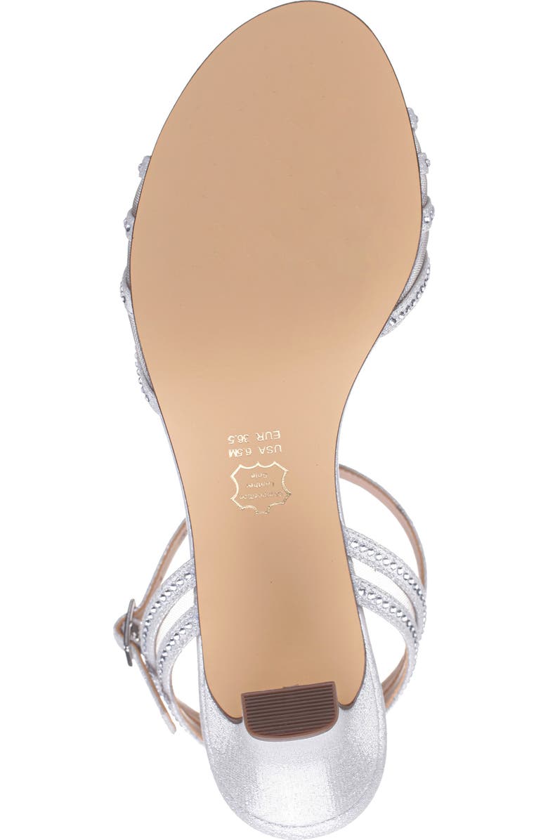 Nina Nathyn Crystal Embellished Sandal, Alternate, color, Silver