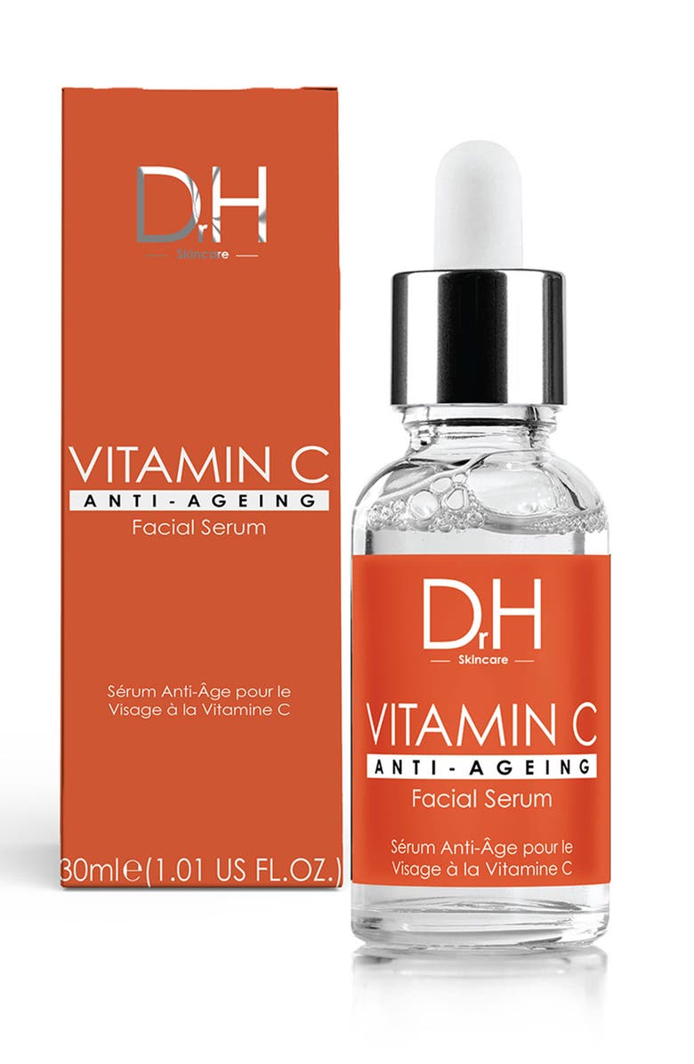 Dr H Anti-Ageing Vitamin C Facial Serum 30ml for Acne & Blemishes, Large Pores, Alternate, color, White