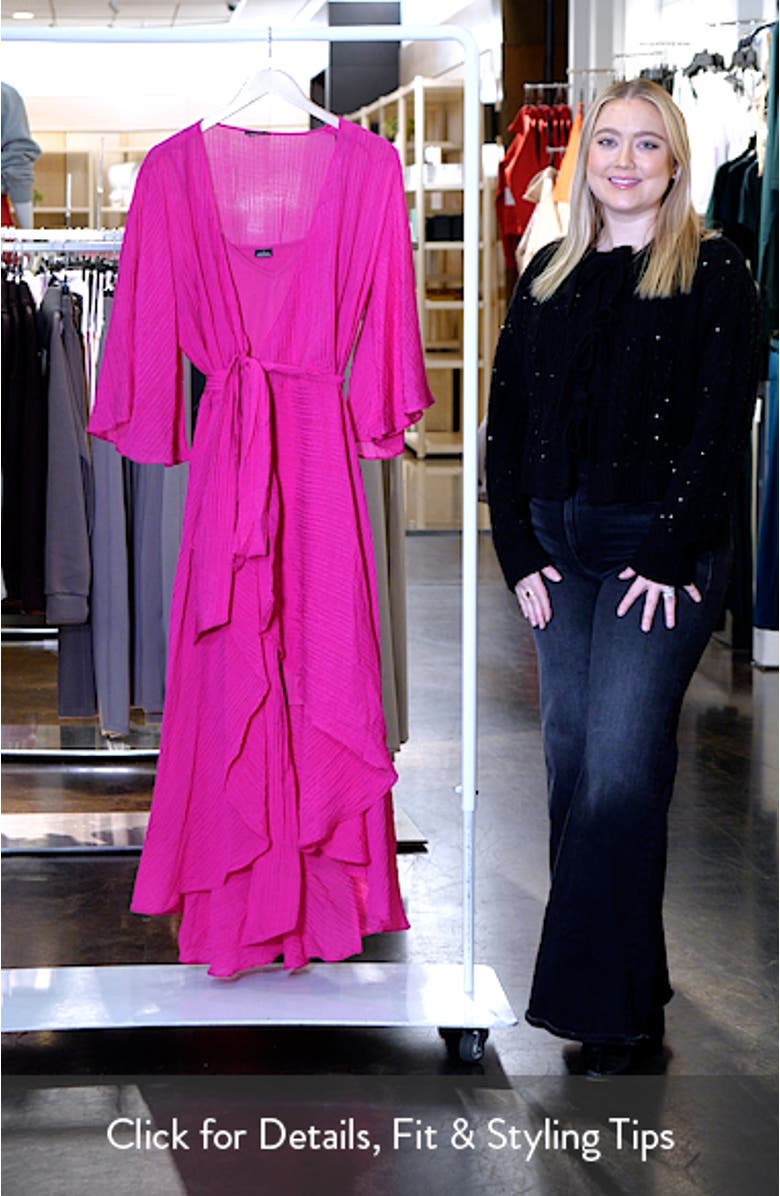 Fiona High/Low Wrap Maxi Dress, sales video thumbnail