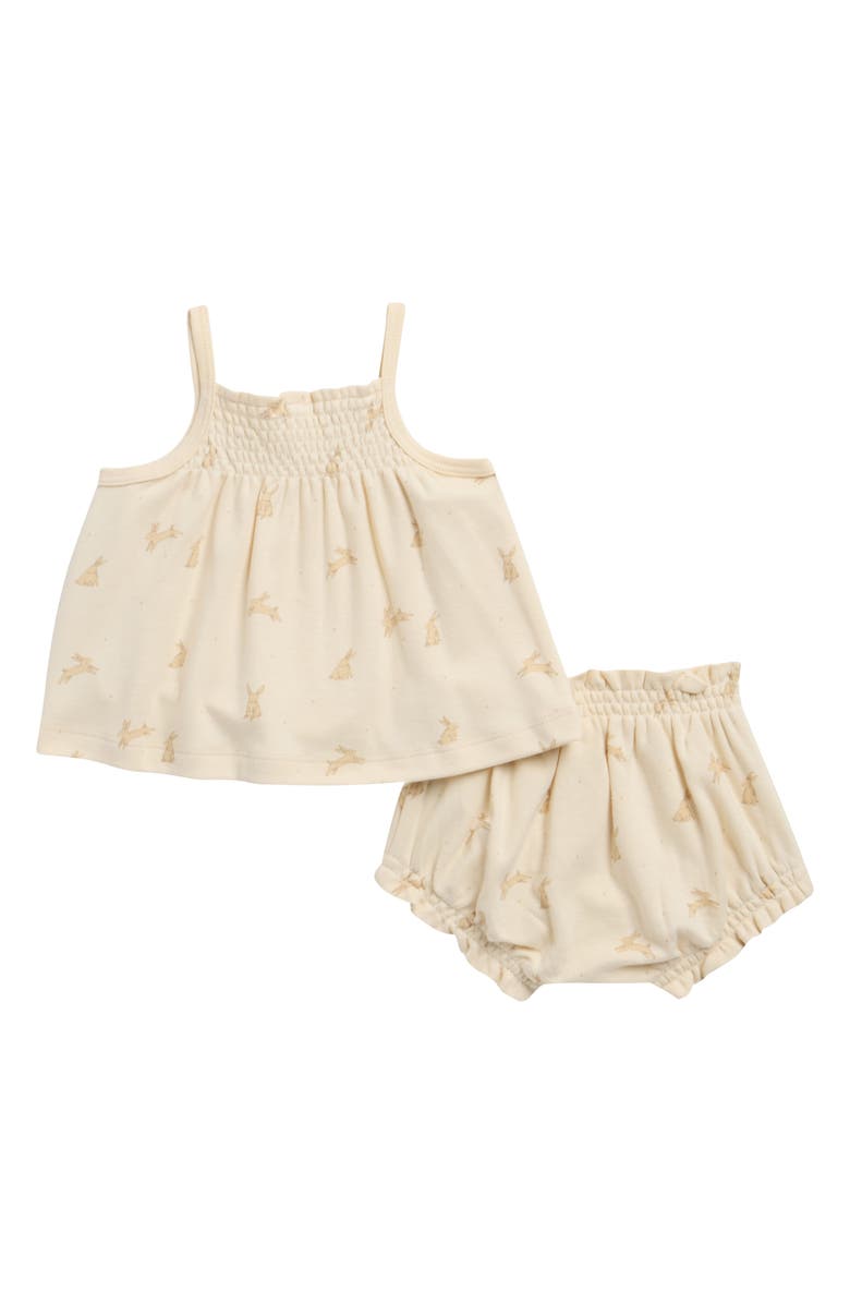 QUINCY MAE Kids' Smocked Tank & Bloomers Set, Alternate, color, Natural