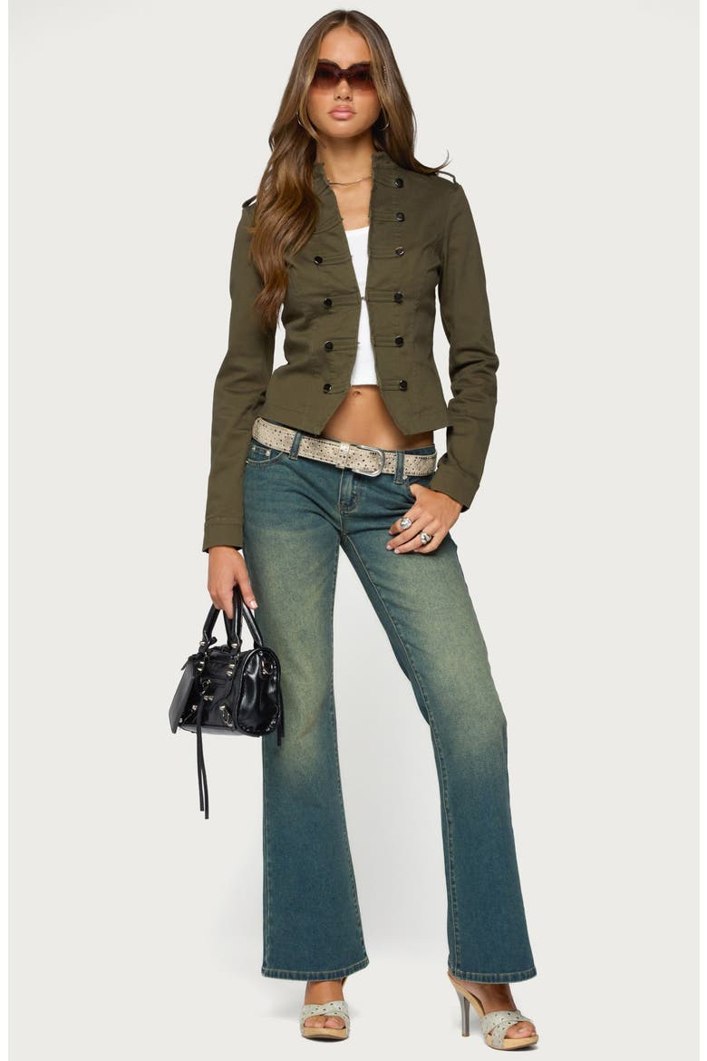 Aminda Napoleon Jacket, Alternate, color, OLIVE