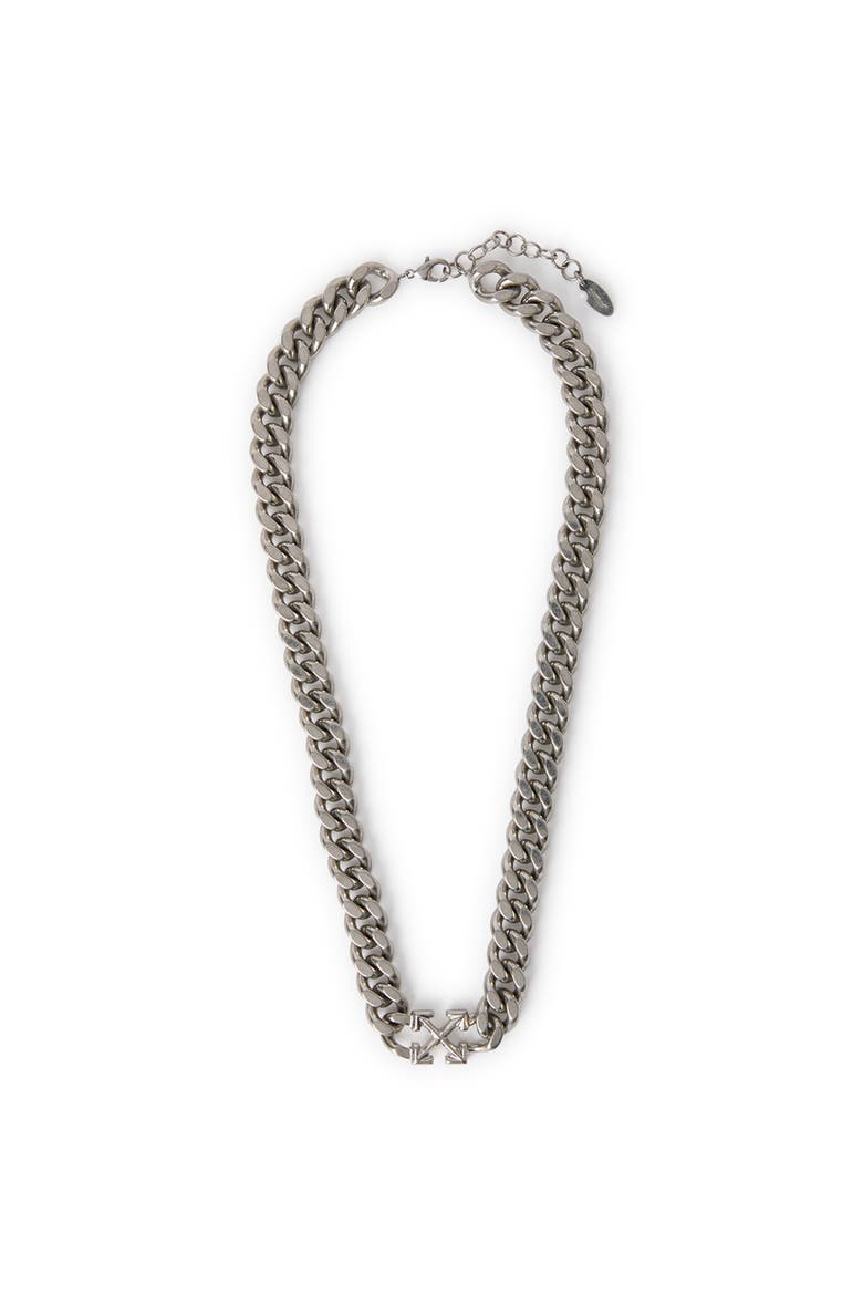 Men's Arrow Chain Necklace, Main, color, Silver