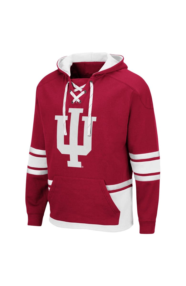 COLOSSEUM Men's Colosseum Crimson Indiana Hoosiers Lace Up 3.0 Pullover Hoodie, Alternate, color, 