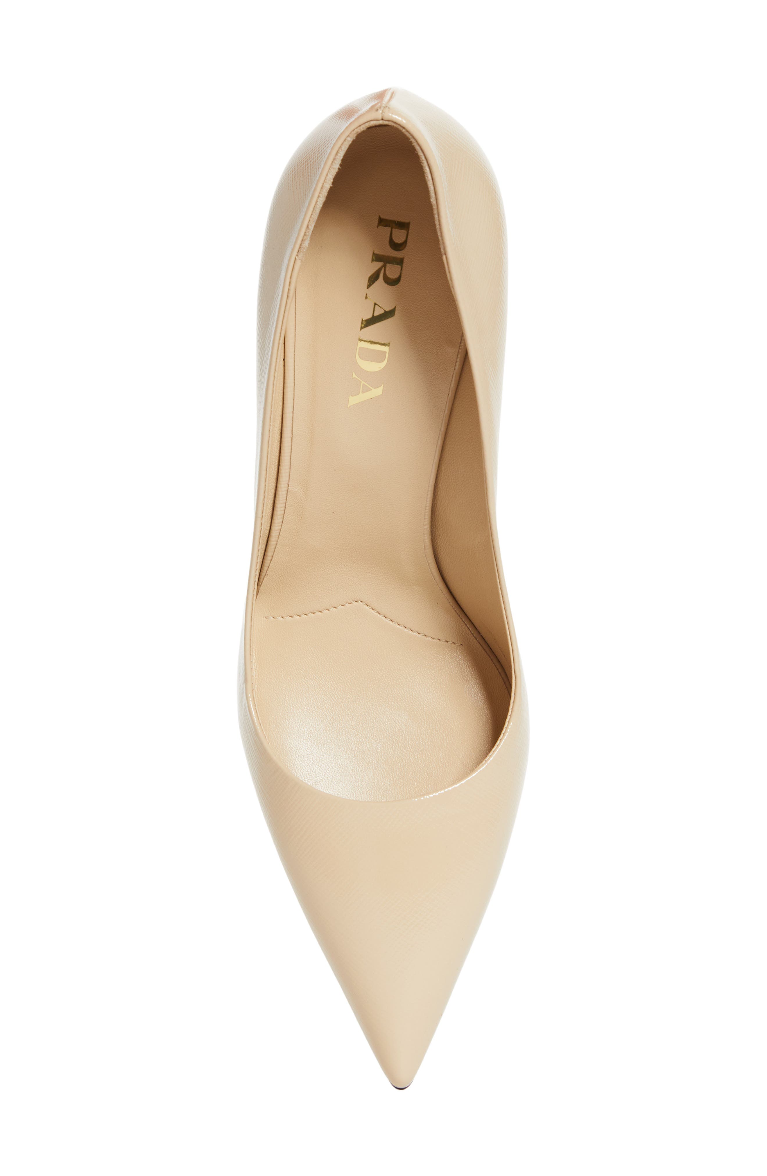 Saffiano Leather Pump, Alternate, color, TRAVERTINO
