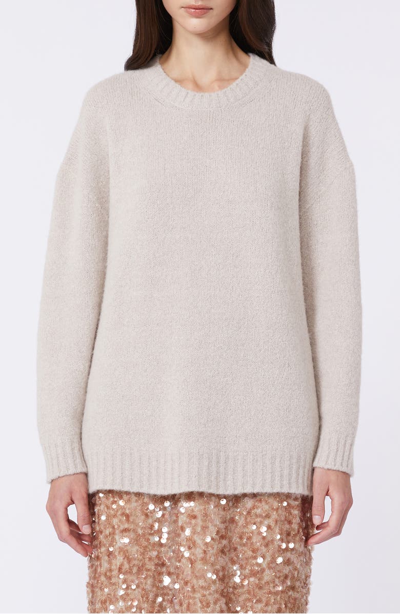 Weekend Max Mara Pesco Alpaca Blend Tunic Sweater, Main, color, Sand