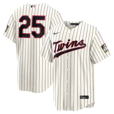 Men's Nike Byron Buxton Cream Minnesota Twins 2026 Field of Dreams Stadium Jersey