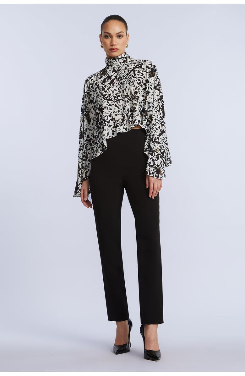 BCBGMAXAZRIA High Neck Top, Main, color, Dotty Print