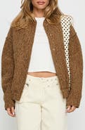 Princess Polly Kemberly Textured Bomber Jacket