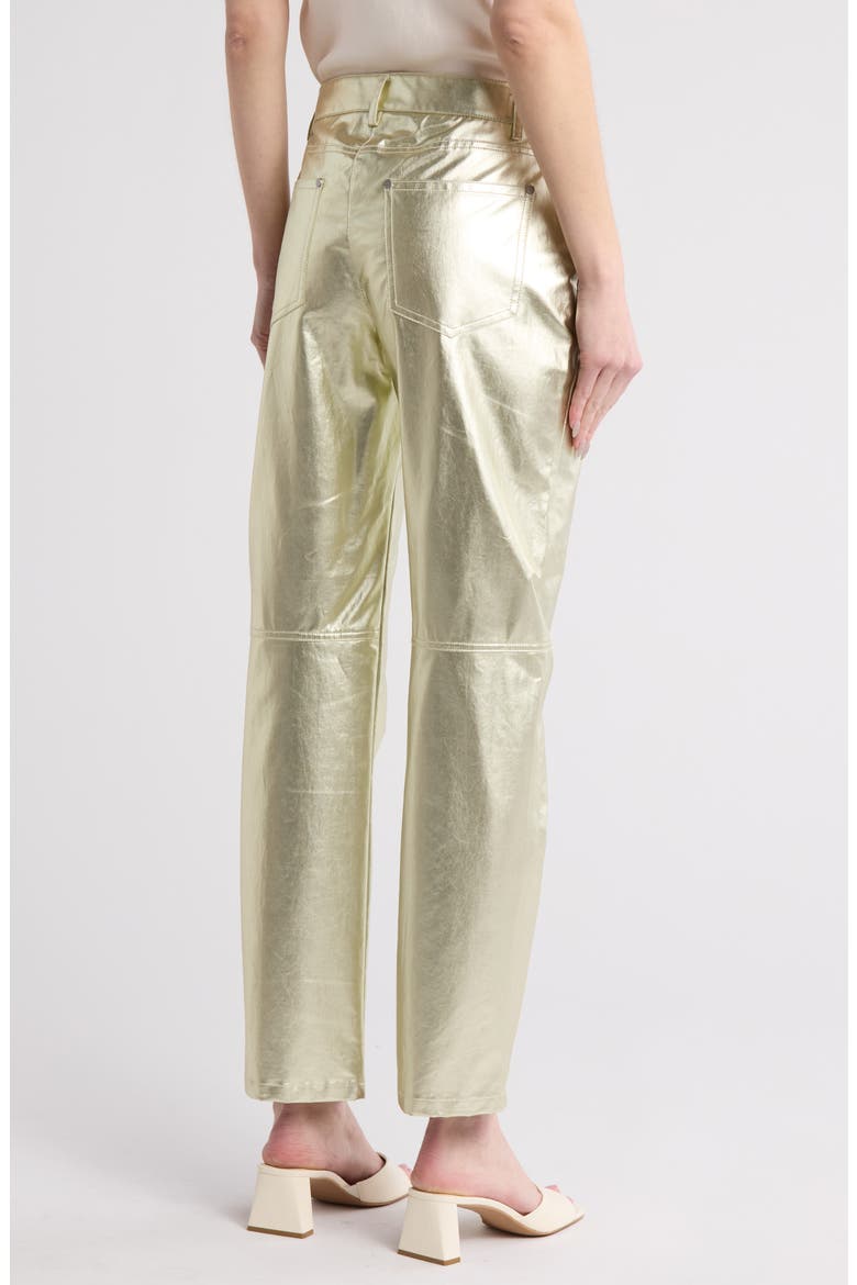 Pony Boy Metallic Nonstretch Cotton Jeans, Alternate, color, LIGHT GOLD