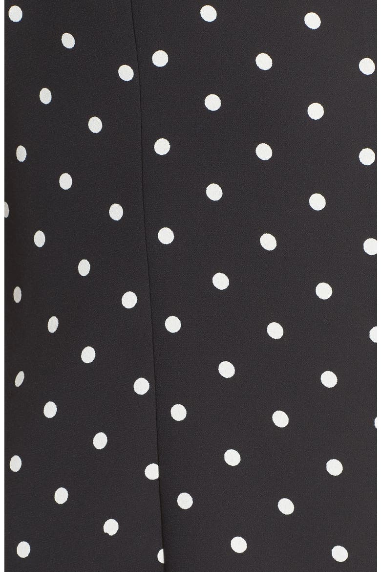 Anne Klein Polka Dot Ruffle Sleeve Blouse, Alternate, color, ANNE WHITE/ ANNE BLACK