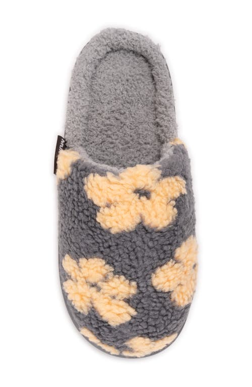 Muk Luks Joss Faux Shearling Lined Slipper In Gray