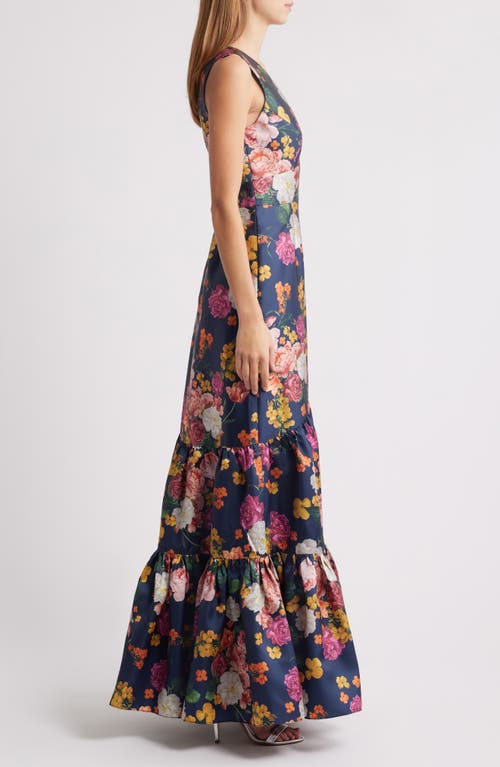 Sachin & Babi Rori Gown In Midniight Magic Blooms