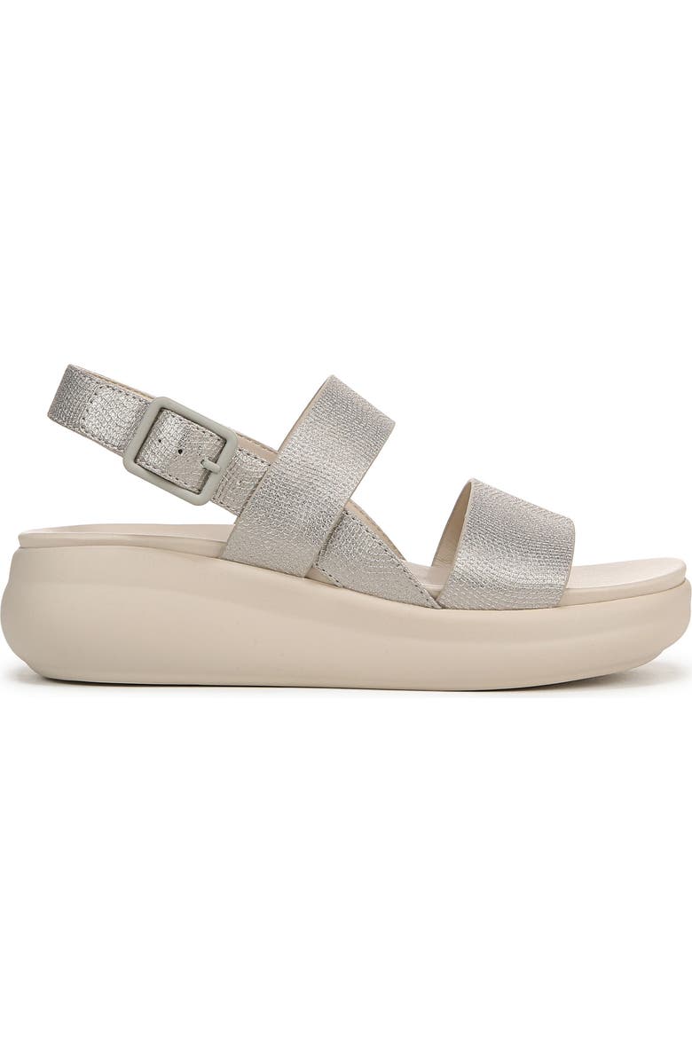 Naturalizer Coast Slingback Platform Sandal, Alternate, color, Warm Silver