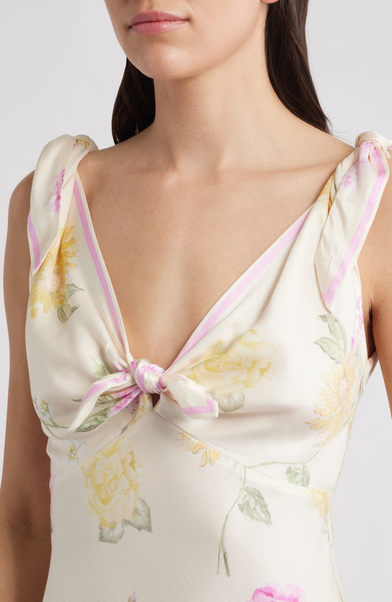 LoveShackFancy Perri Sleeveless Satin Dress, Alternate, color, Sunlit Rose