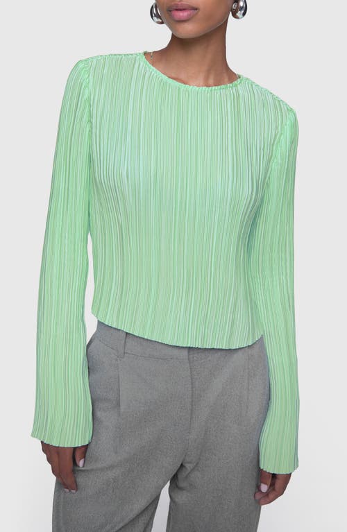 Rebecca Minkoff Calista Pleated Top In Matcha