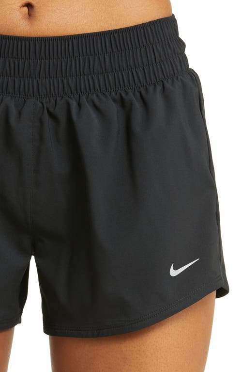 Nike Dri-fit One Shorts In Black/reflective Silver