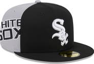 New Era Men's New Era Black/Gray Chicago White Sox Gameday Sideswipe 59FIFTY Fitted Hat