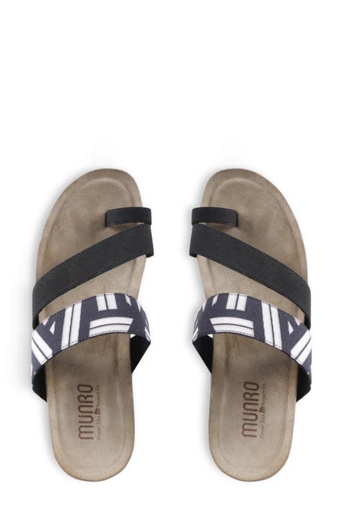 Munro Aries Sandal In Black/white Gore