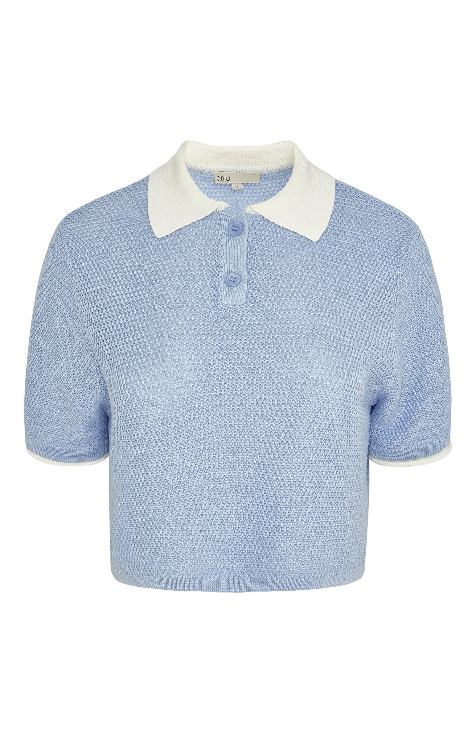 Cropped Knit Polo - image 4