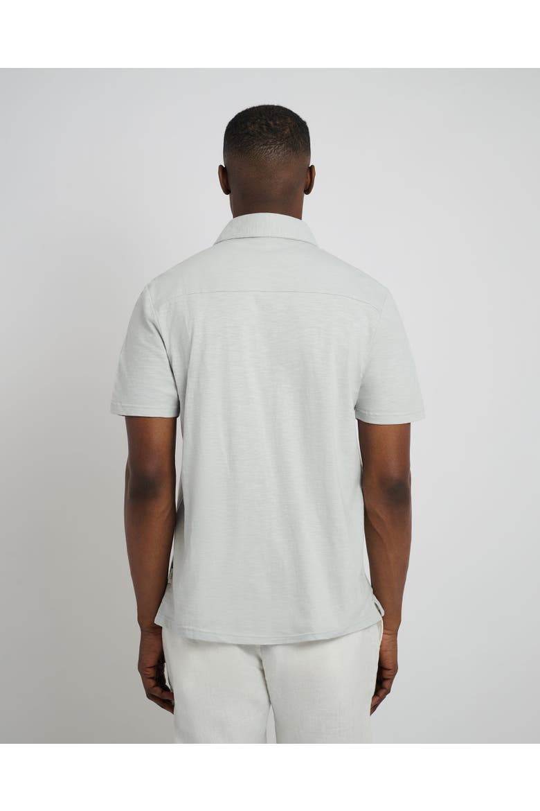 Slub Short Sleeve Polo, Alternate, color, LIGHT GRAY