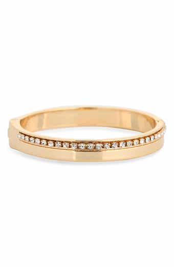 Cubic Zirconia Edge Bangle Bracelet