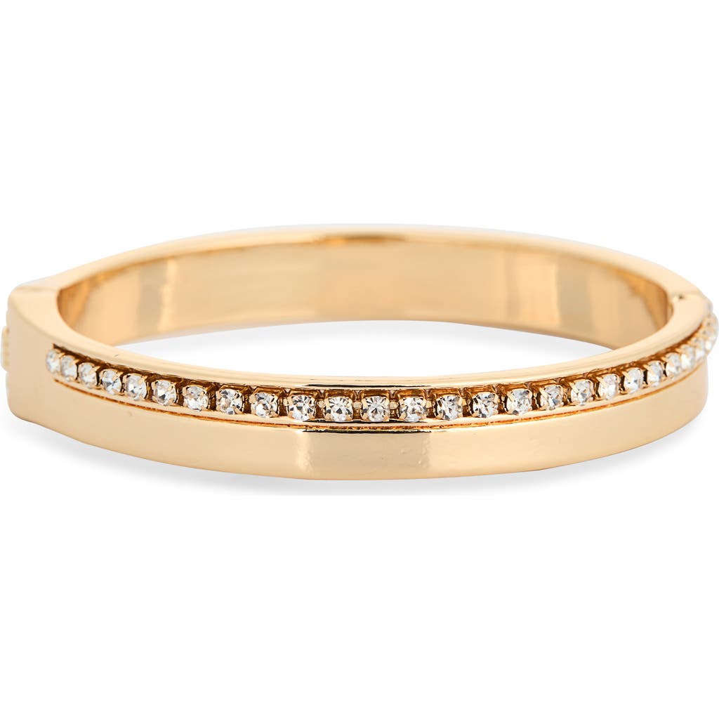 NORDSTROM RACK Cubic Zirconia Edge Bangle Bracelet in Clear- Gold at Nordstrom Rack