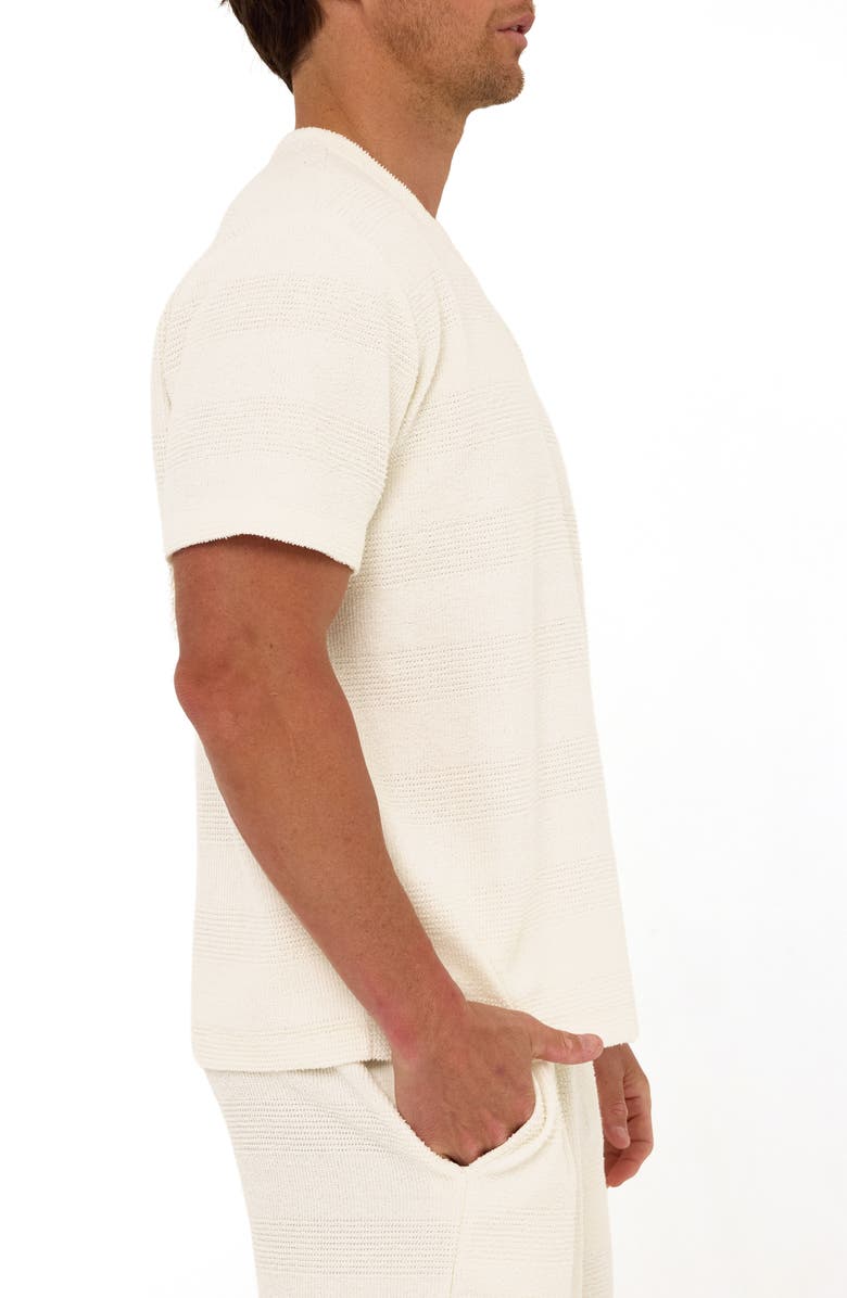 Threads 4 Thought Maxwell Stripe Jacquard Terry Cloth T-Shirt, Alternate, color, White