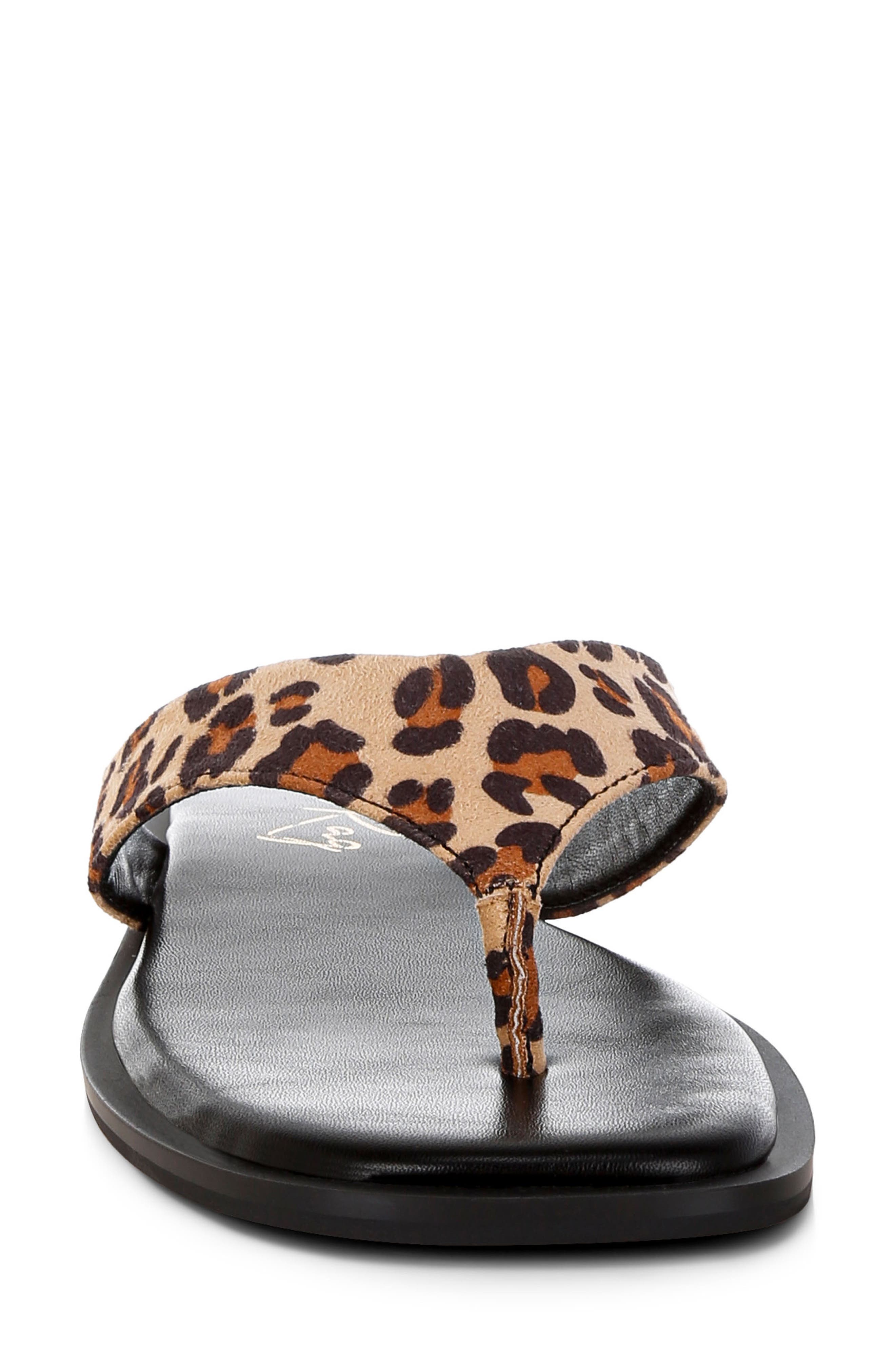 LONDON RAG Buchi Flip Flop, Alternate, color, Leopard