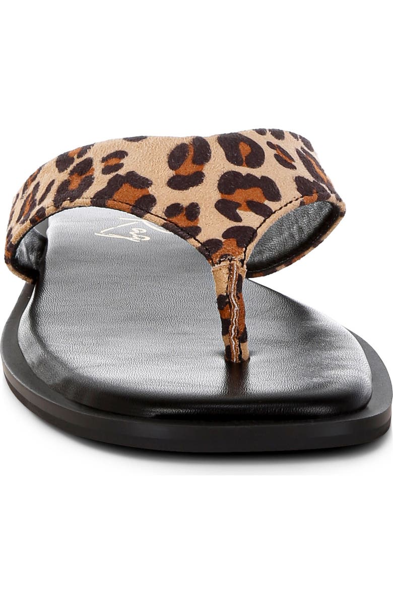 LONDON RAG Buchi Flip Flop, Alternate, color, Leopard