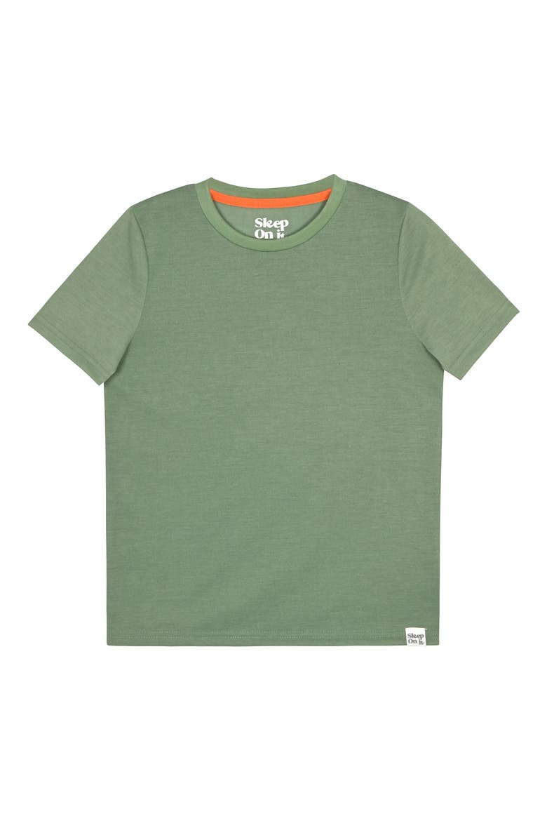 Kids' T-Shirt & Pajama Shorts Set, Alternate, color, GREEN