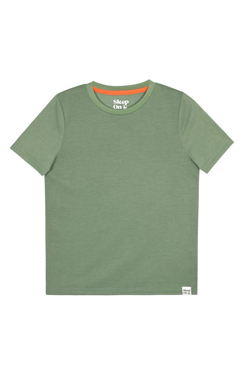 SLEEP ON IT Kids' T-Shirt & Pajama Shorts Set, Alternate, color, Green