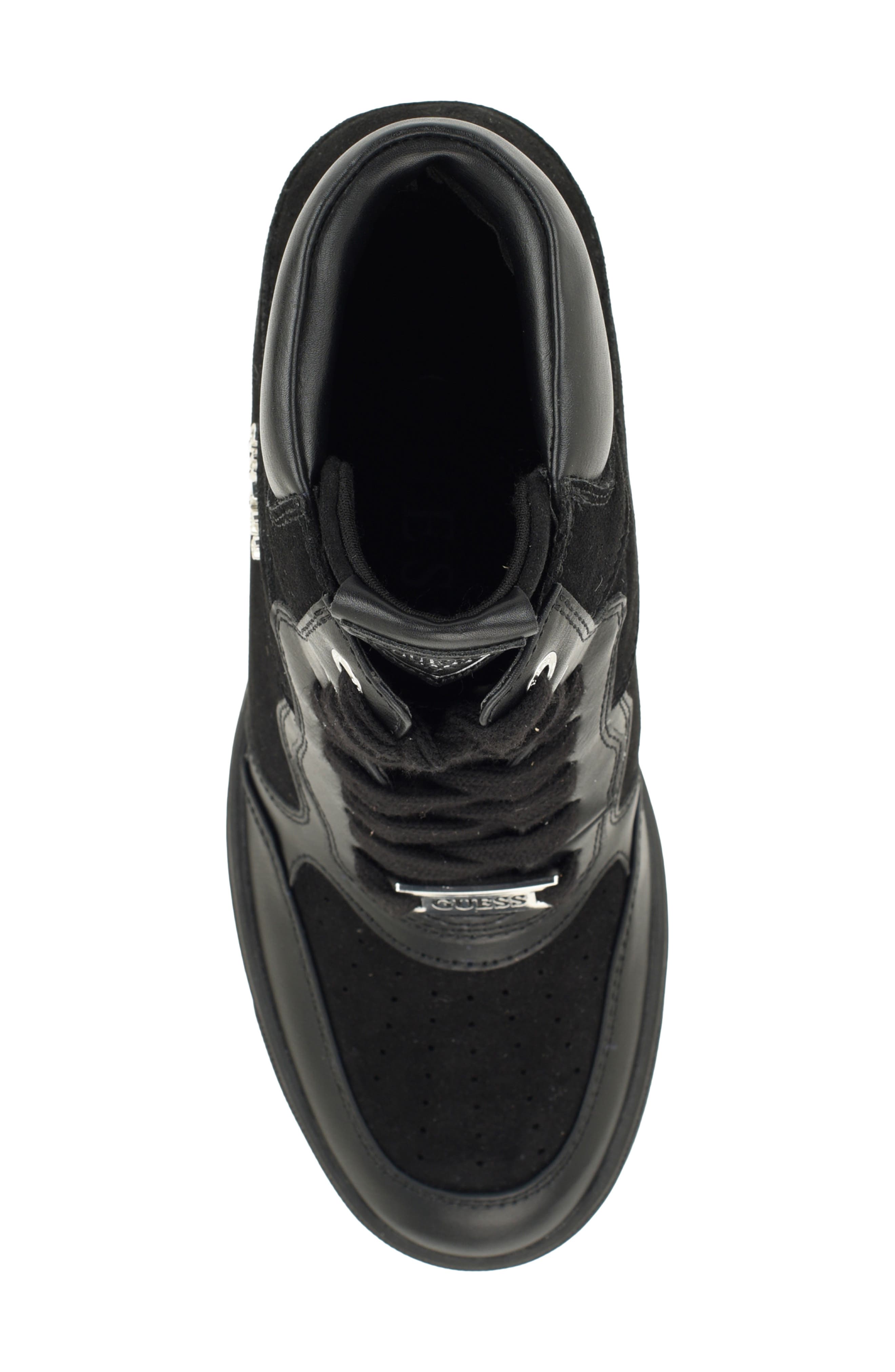 Guilley Wedge Sneaker, Alternate, color, BLACK