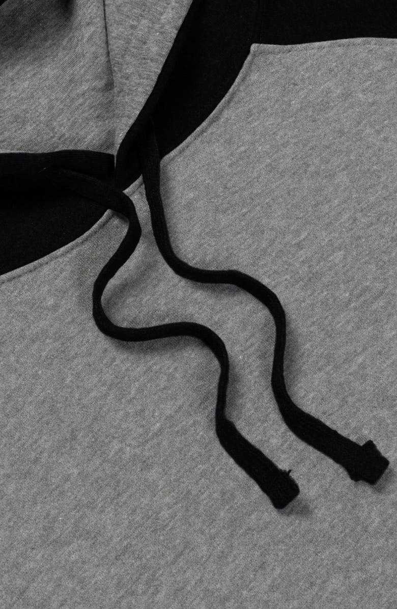 Dalix Mens Ghost Midweight Fleece Raglan Sleeve Hoodie, Alternate, color, Gunmetal Black