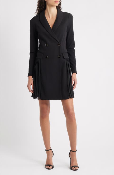 Double Breasted Long Sleeve Coat Dress