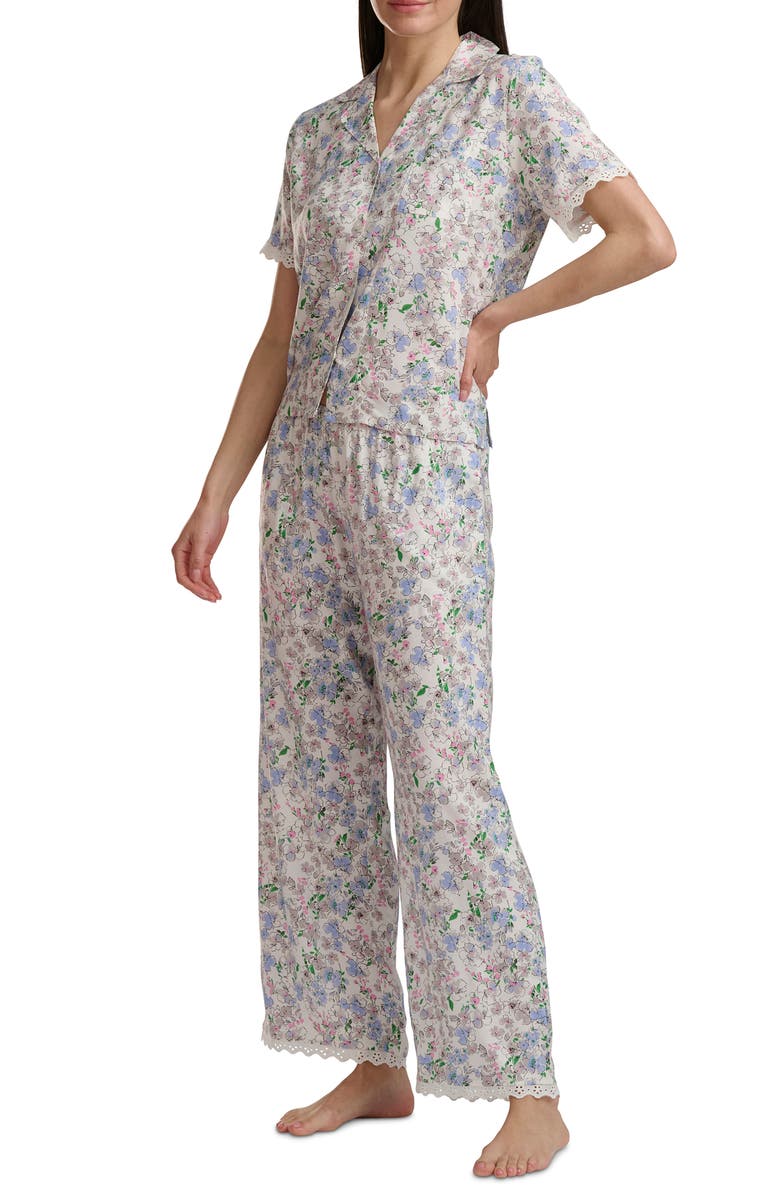 Splendid Notch Collar Crop Pajamas, Alternate, color,